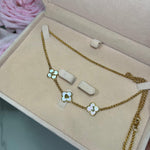 Custom Name Clover Necklace - Mother Of Pearl - camillaboutiqueshop