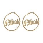 Custom Name Hoop Earrings - camillaboutiqueshop