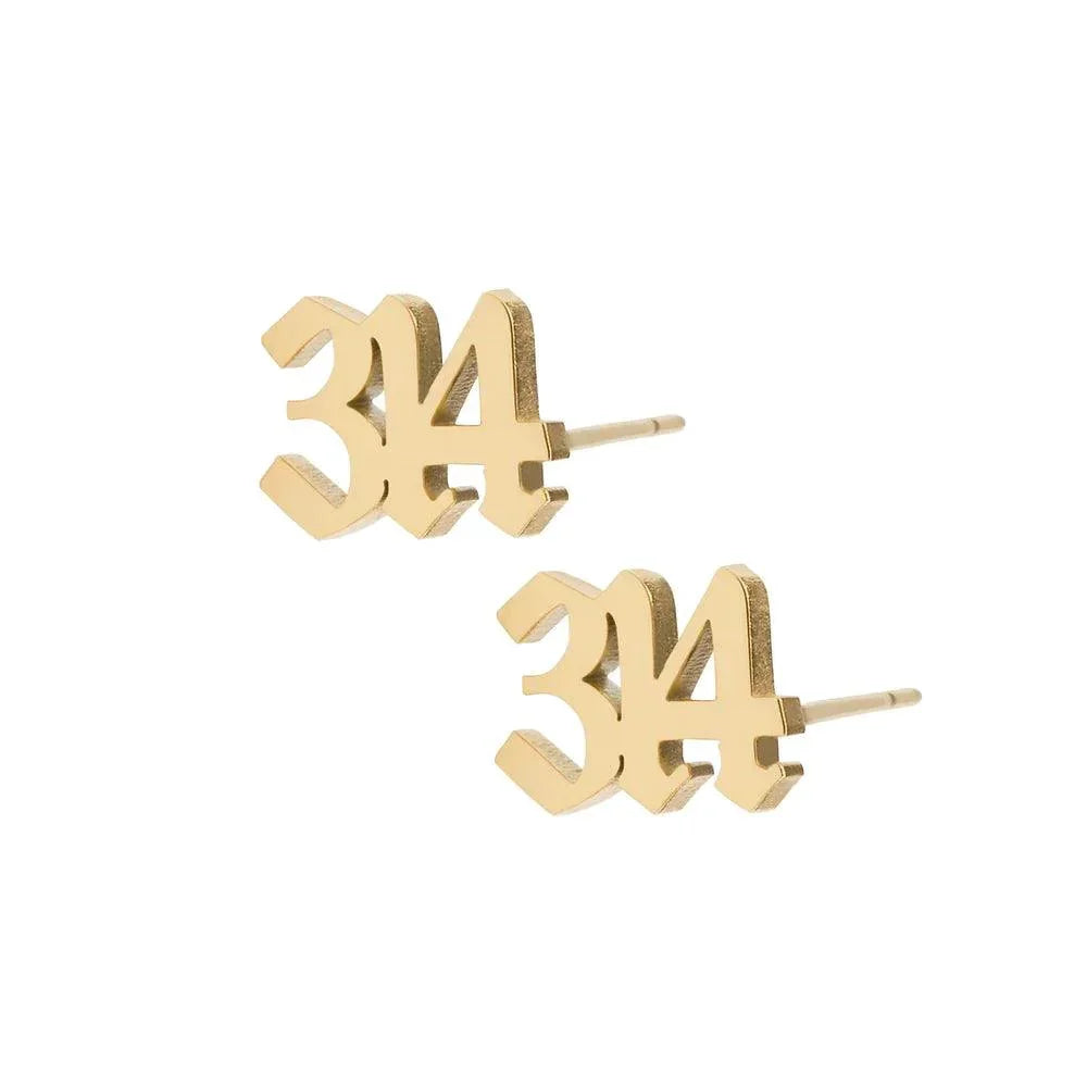 Custom Number Stud Earrings - camillaboutiqueshop