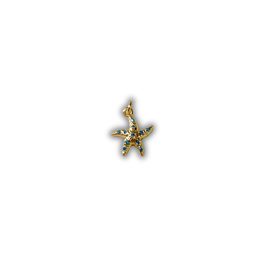 CZ Blue Starfish Charm - Camillaboutiqueshop