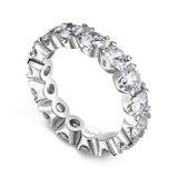 CZ Statement Eternity Ring In Sterling Silver - camillaboutiqueshop