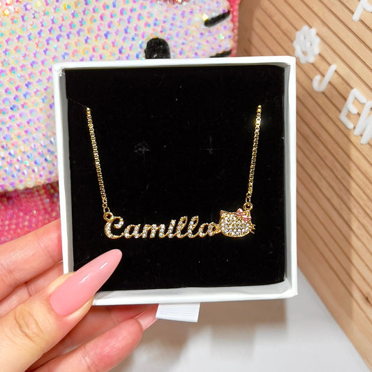 Diamond Hello Kitty Name Necklace - Camillaboutiqueshop