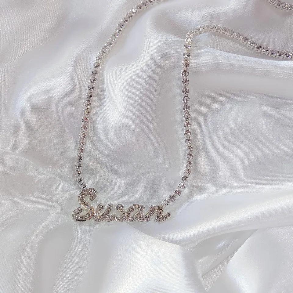 Diamond Name Tennis Necklace - Camillaboutiqueshop