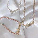 Diamond Name Tennis Necklace - camillaboutiqueshop