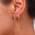 Diamond Spiral Hoop Earrings - Camillaboutiqueshop