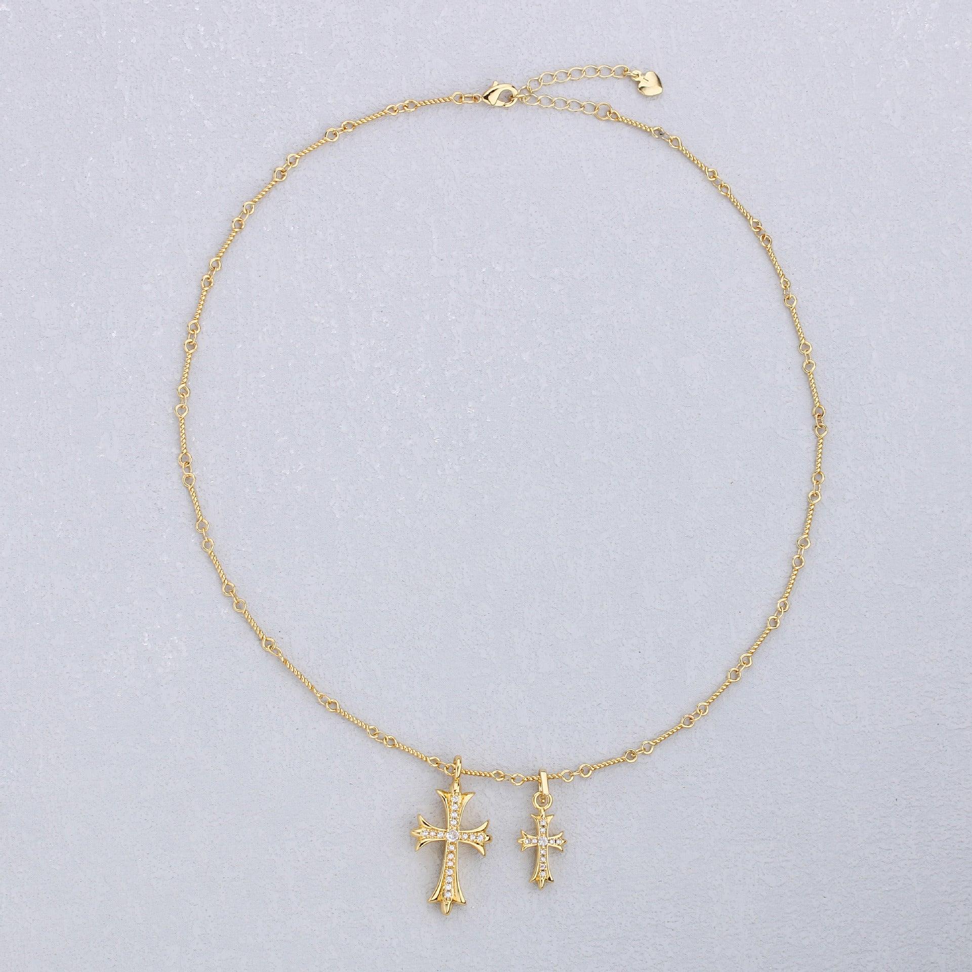 Double Cross Necklace - Camillaboutiqueshop