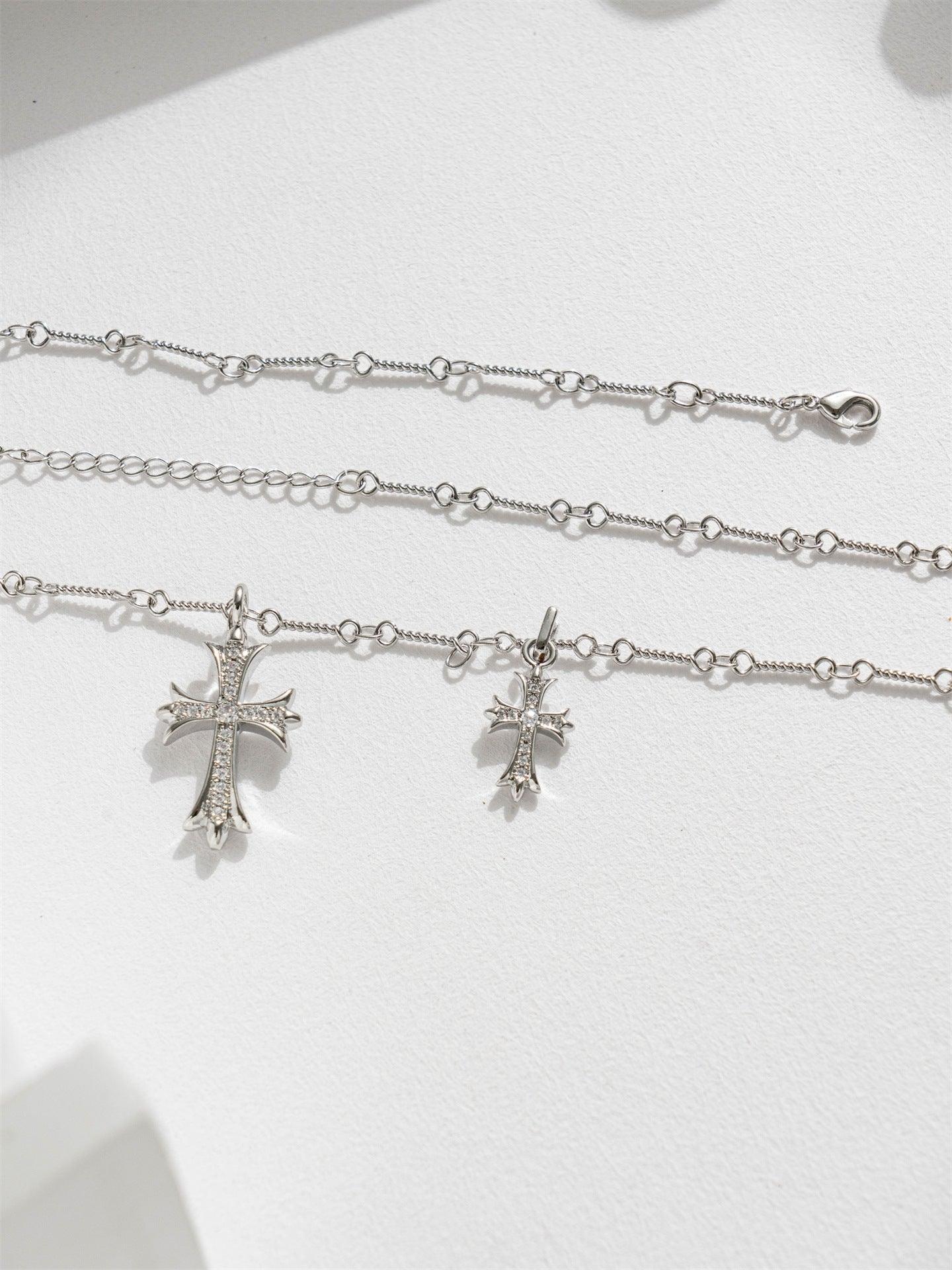 Double Cross Necklace - Camillaboutique – camillaboutiqueshop
