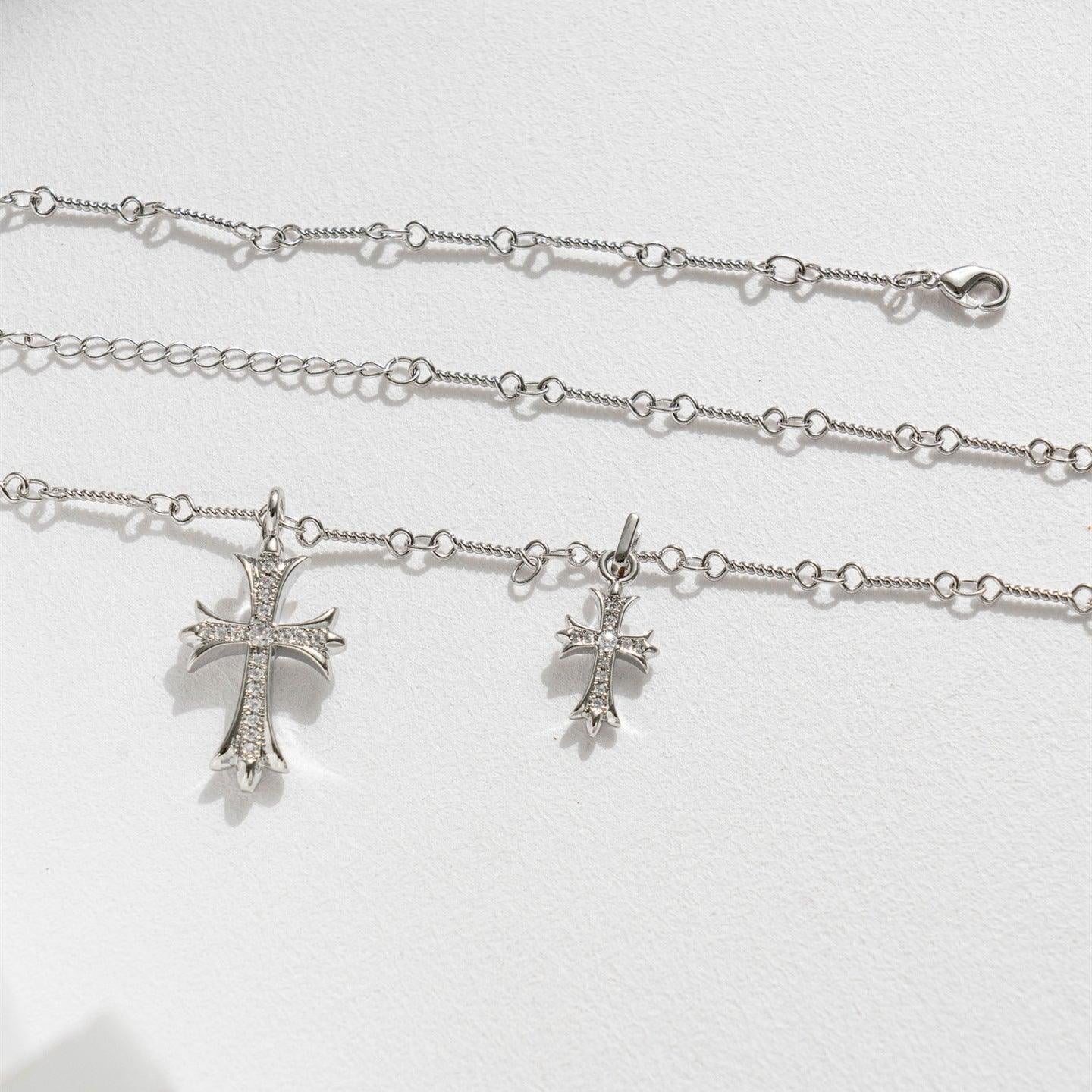Double Cross Necklace - camillaboutiqueshop