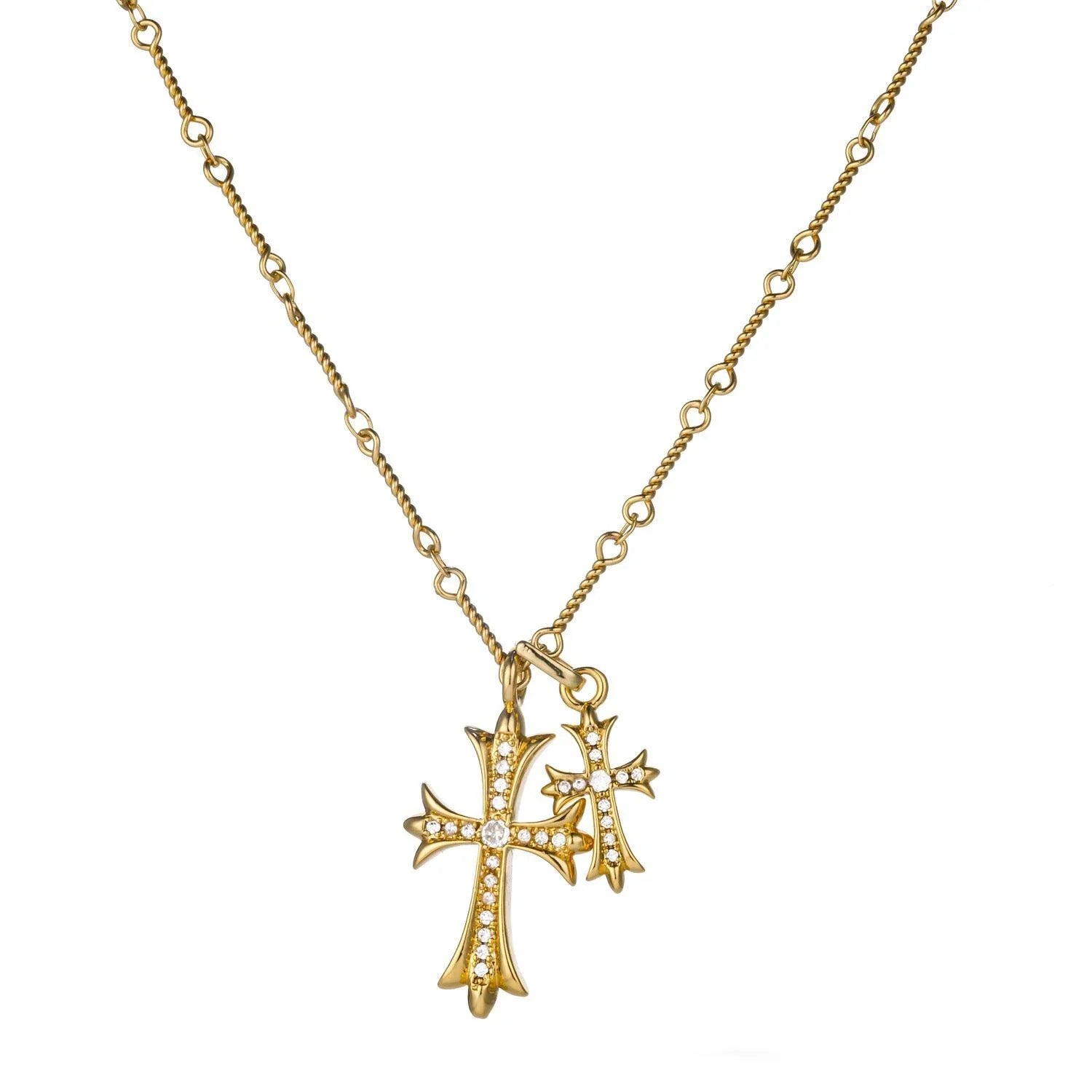 Double Cross Necklace - camillaboutiqueshop