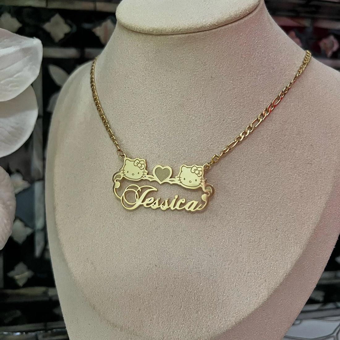 Double face hello kitty name necklace - Camillaboutiqueshop