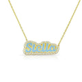 Enamel Bubble Name Necklace - Camillaboutiqueshop