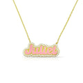 Enamel Bubble Name Necklace - Camillaboutiqueshop