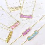 Enamel Bubble Name Necklace - camillaboutiqueshop