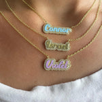Enamel Bubble Name Necklace - camillaboutiqueshop