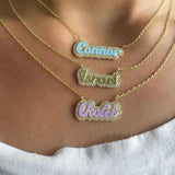 Enamel Bubble Name Necklace - camillaboutiqueshop