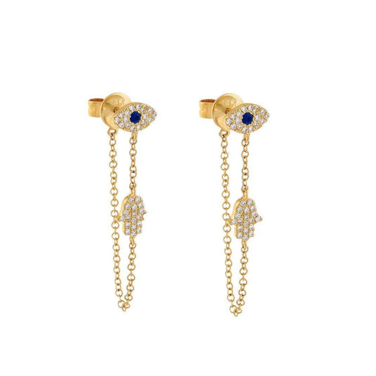 Evil Eye Link Earring - Camillaboutiqueshop