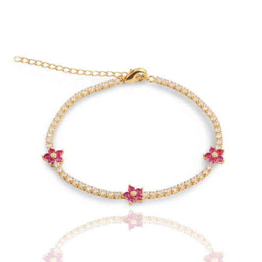 Flower Tennis Bracelet - Camillaboutiqueshop
