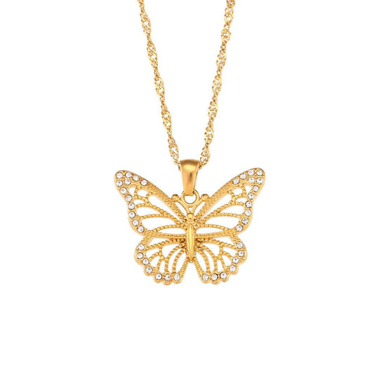 Gold Butterfly Necklace - Camillaboutiqueco camillaboutiqueshop.com