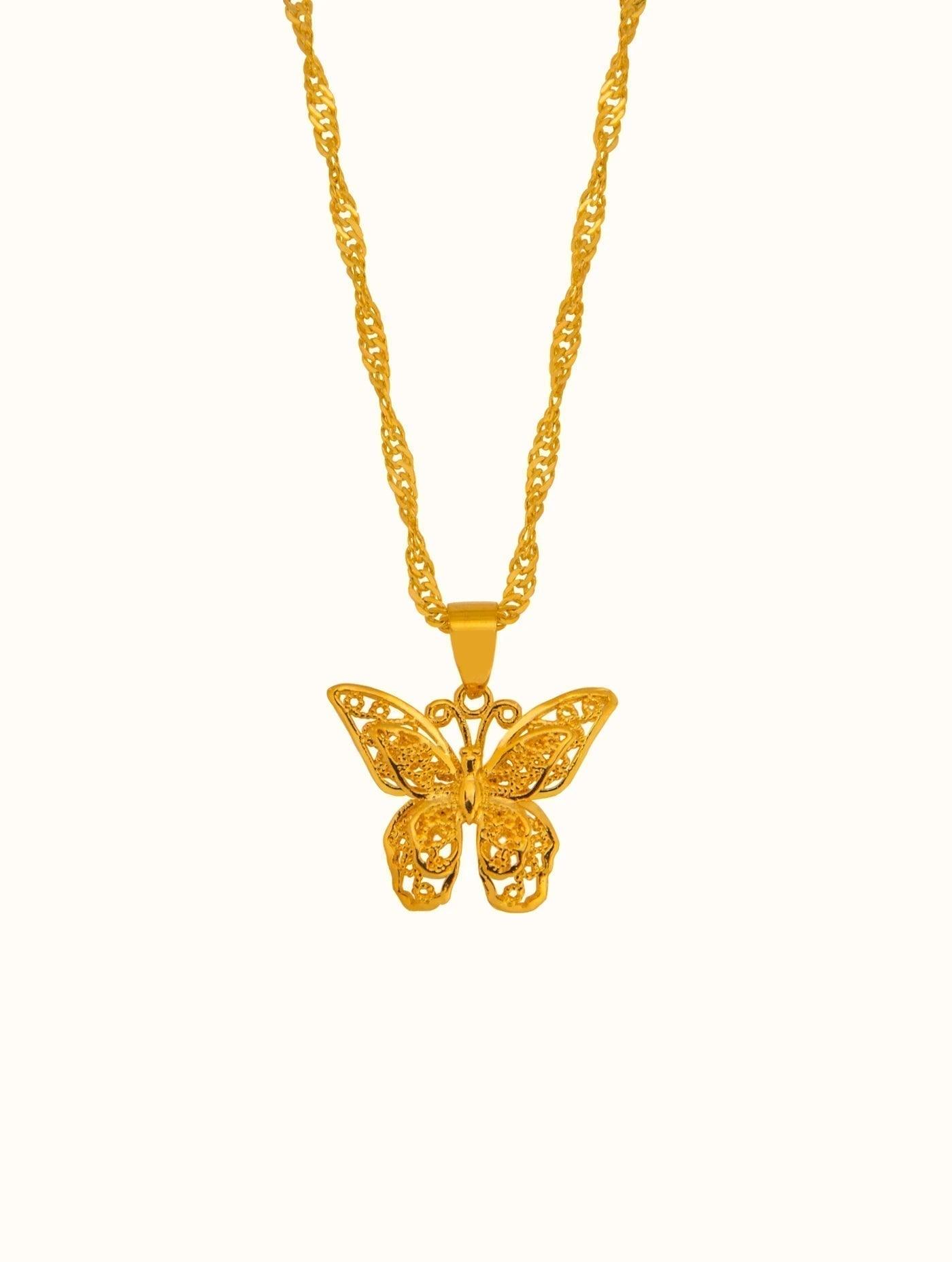 Gold Butterfly Necklace - Camillaboutiqueshop