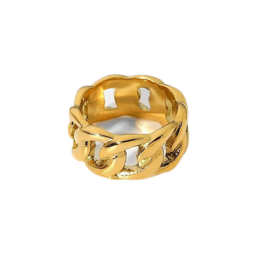 Gold Chunky Chain Ring - Camillaboutiqueco camillaboutiqueshop.com