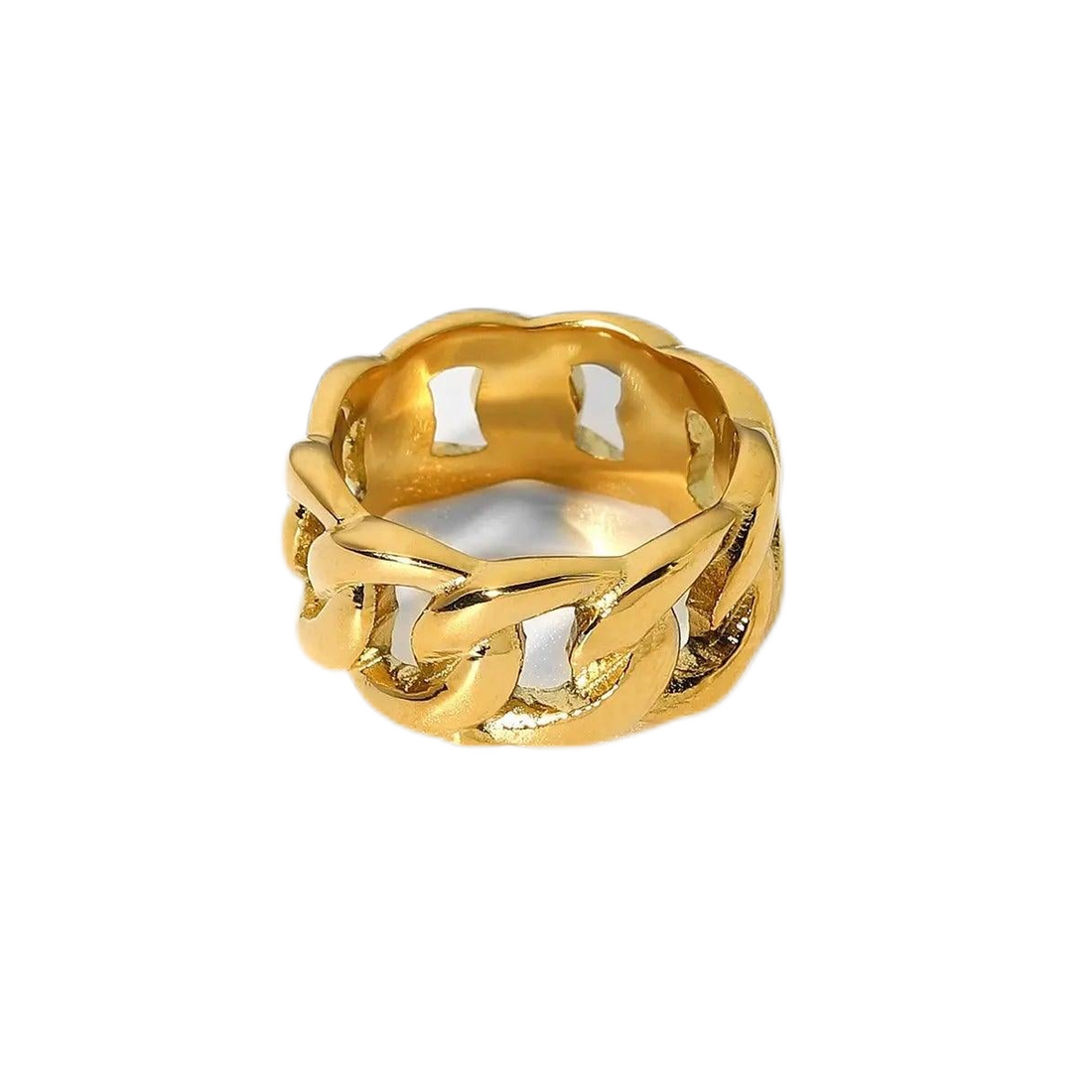 Gold Chunky Chain Ring - camillaboutiqueshop