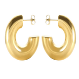 Gold Chunky Thick Hoop Earrings - Camillaboutiqueshop