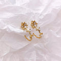 Gold Flower Hoop Earrings - Camillaboutiqueco camillaboutiqueshop.com