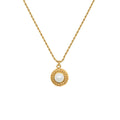 Gold Pearl Pendant With Rope Chain Necklace - Camillaboutiqueshop