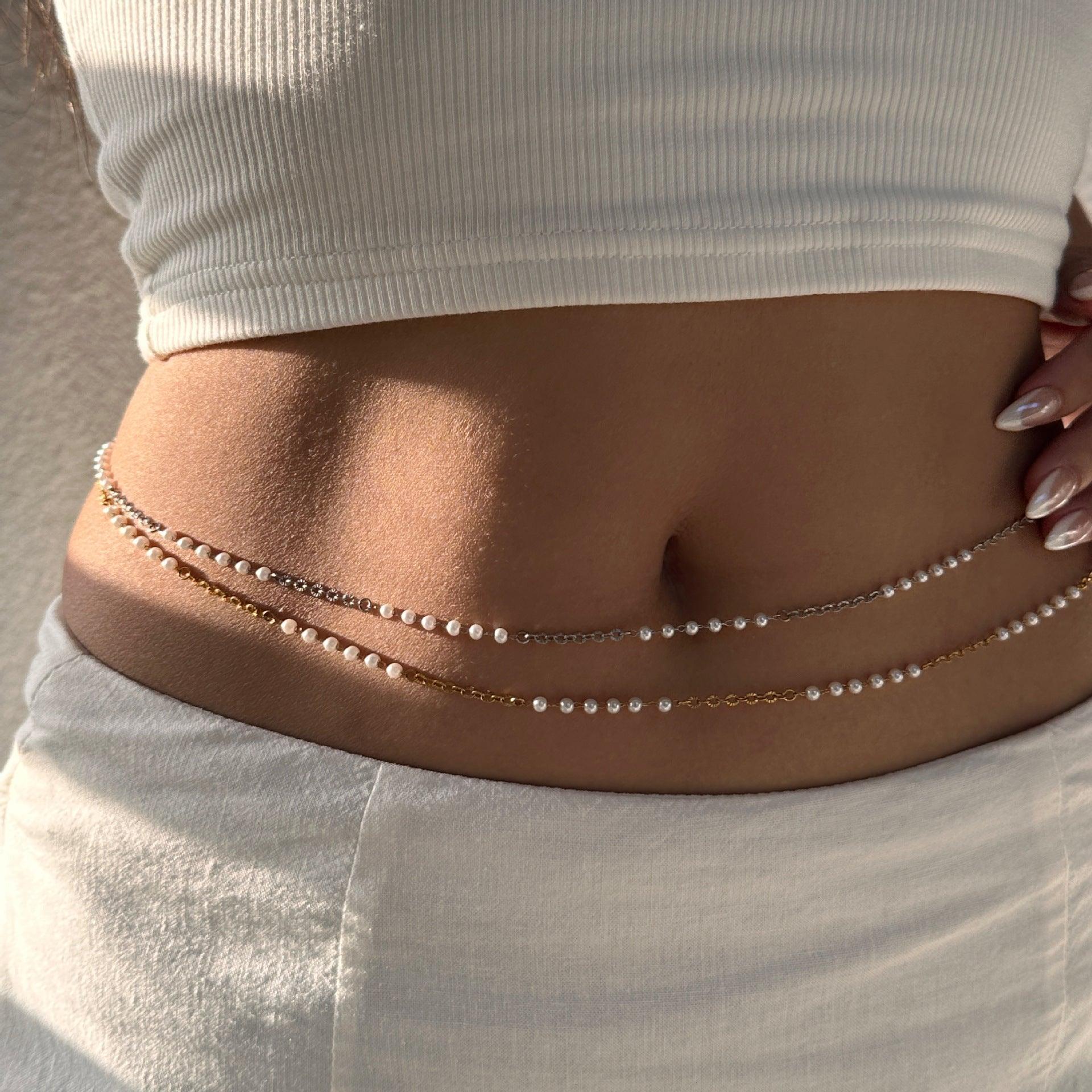 Gold Pearl Waist Chain - camillaboutiqueshop