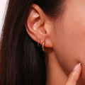 Gold Spiral Hoop Earrings - Camillaboutiqueco