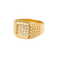 Gold Square Signet Ring - Camillaboutiqueshop