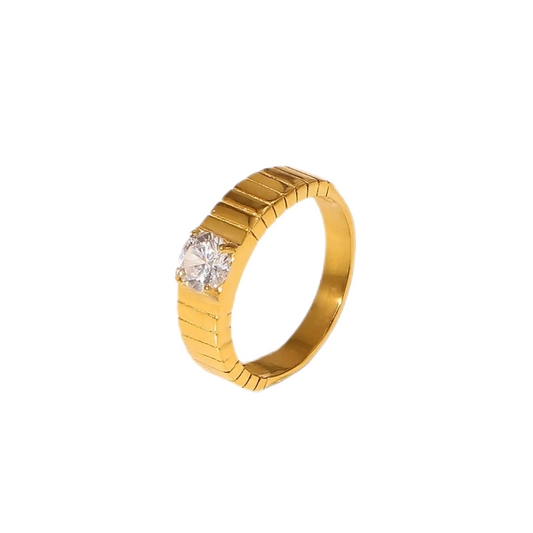Gold Stripe Ring - Camillaboutiqueco camillaboutiqueshop.com