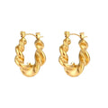 Gold Twisted Hoop Earrings - Camillaboutiqueco camillaboutiqueshop.com