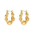 Gold Twisted Hoop Earrings - Camillaboutiqueshop