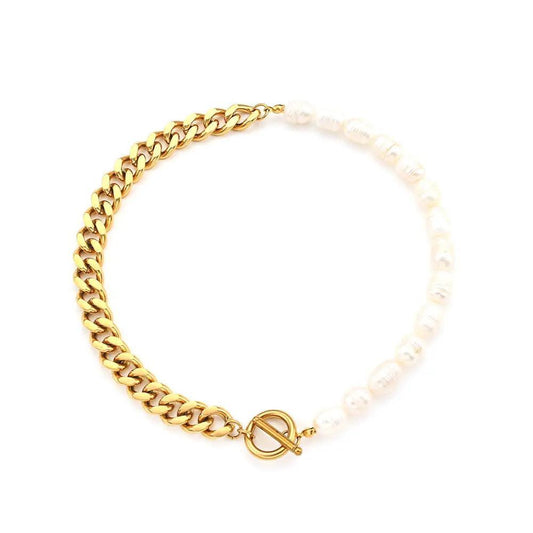 Half Pearl Half Chain - Camillaboutiqueshop