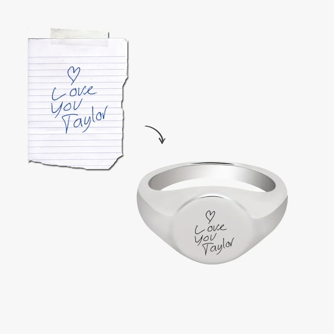 Handwriting/Drawing Ring - Camillaboutiqueshop