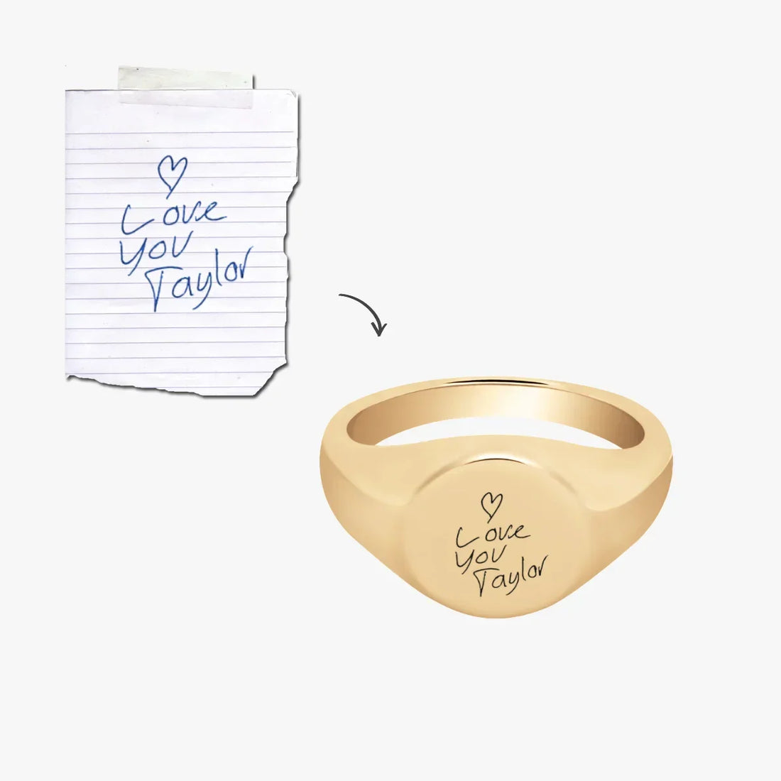 Handwriting/Drawing Ring - Camillaboutiqueshop