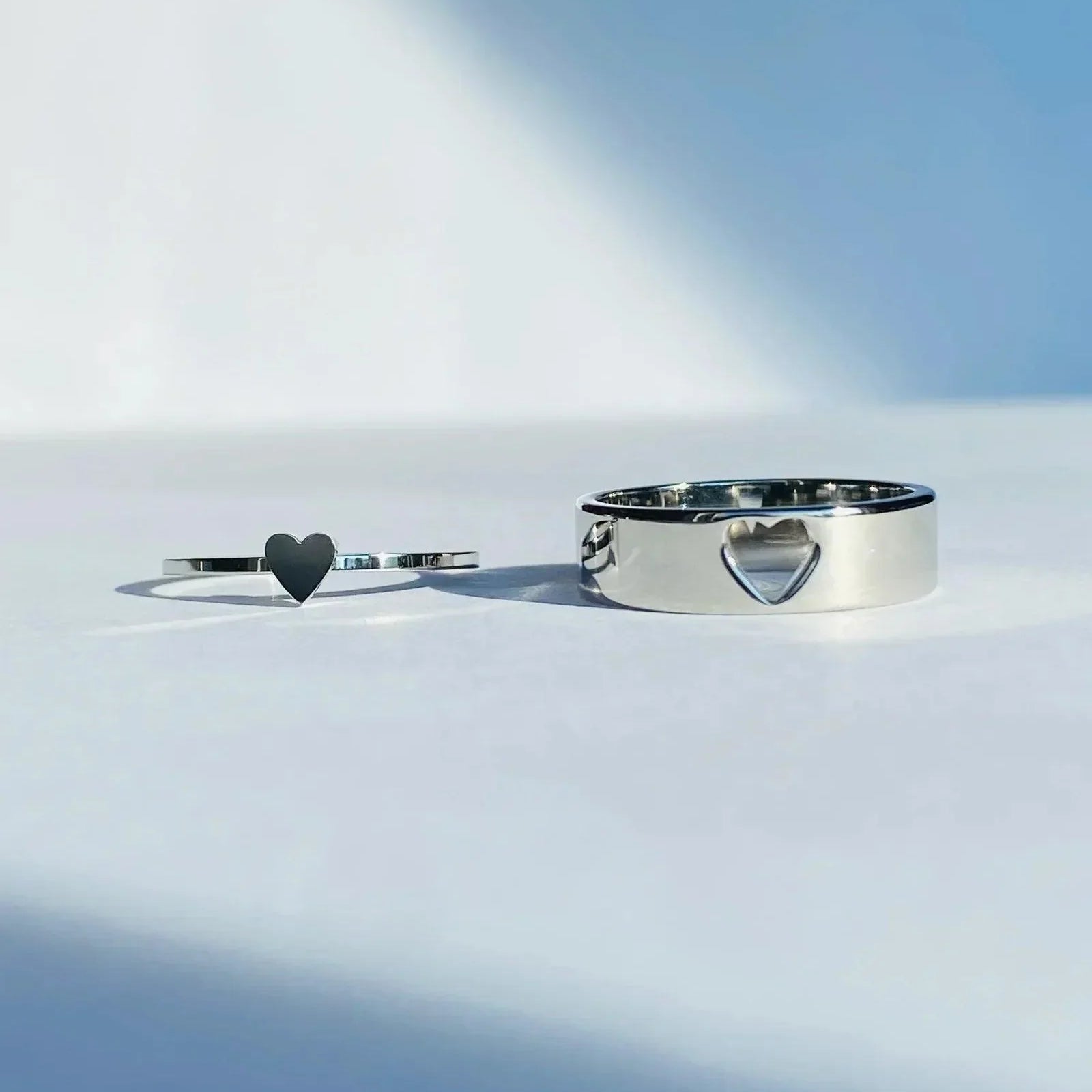 Heart Puzzle Matching Couple Rings - camillaboutiqueshop