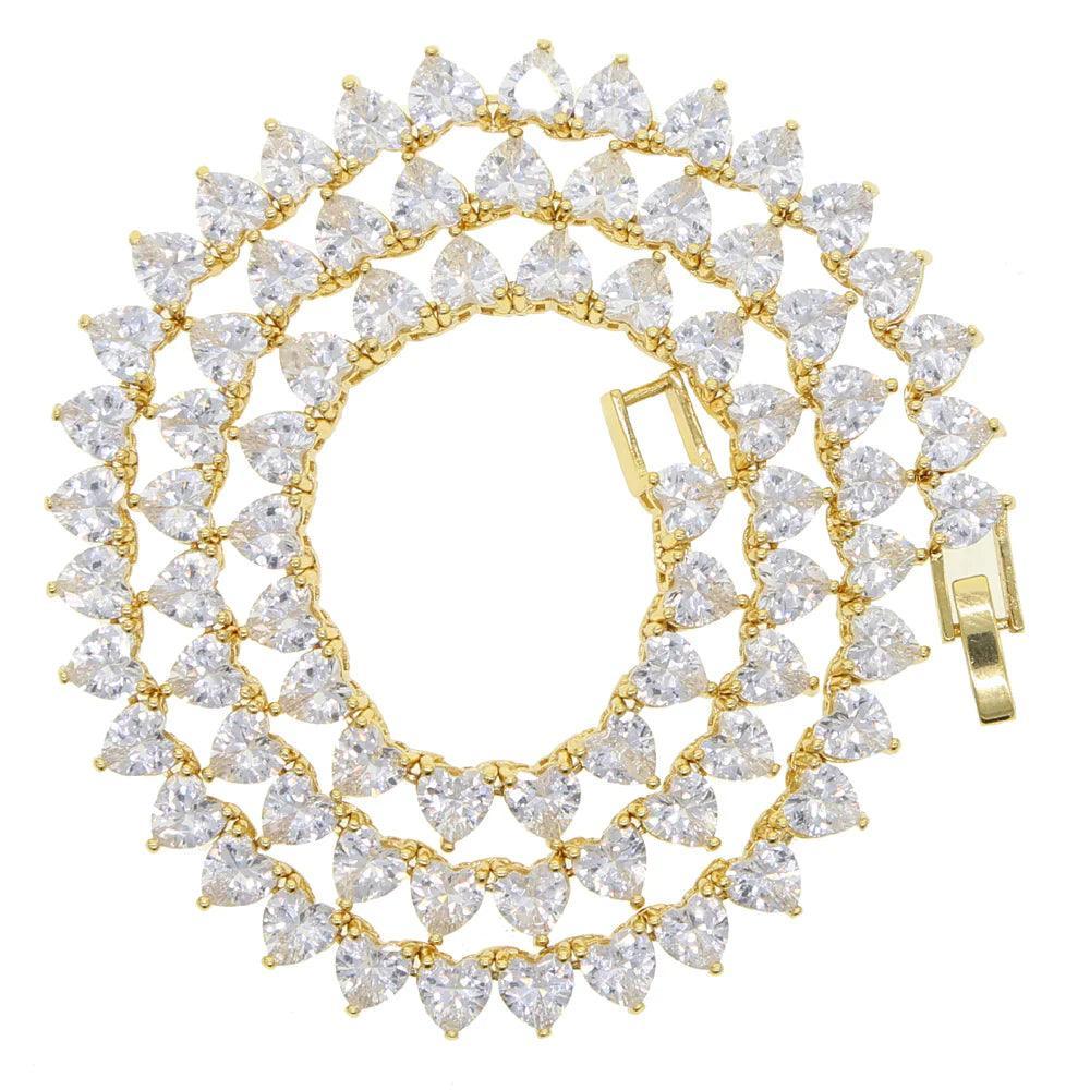 Heart Tennis Necklace - camillaboutiqueshop