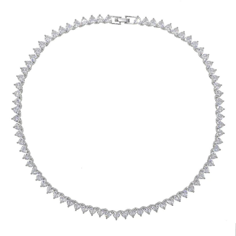 Heart Tennis Necklace - camillaboutiqueshop