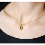 Helena Carnelian Heart Necklace - camillaboutiqueshop