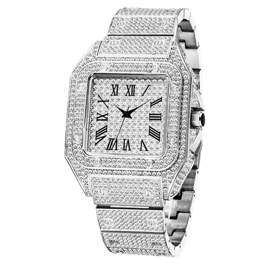 Iced Out Watch - Square Face - Camillaboutiqueco