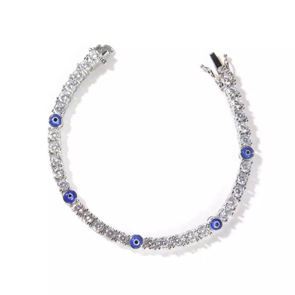 Icy Evil Eye Anklet - Camillaboutiqueshop