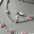 ICY HEART CUBAN CHAIN BRACELET - Camillaboutiqueshop