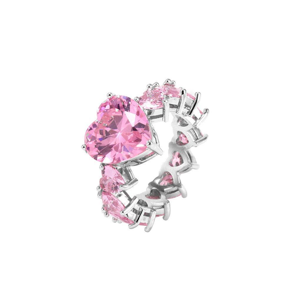 ICY PINK HEART RING - Camillaboutiqueshop