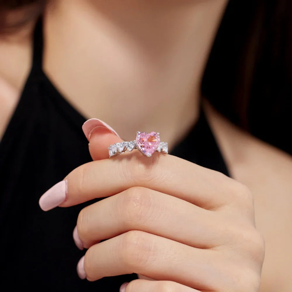 ICY PINK HEART RING - Camillaboutiqueshop