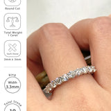 Klassischer Pave-Set Voll-Zirkonia Eternity Ring aus Sterlingsilber