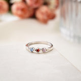 1-6 BIRTHSTONES XOXO RING