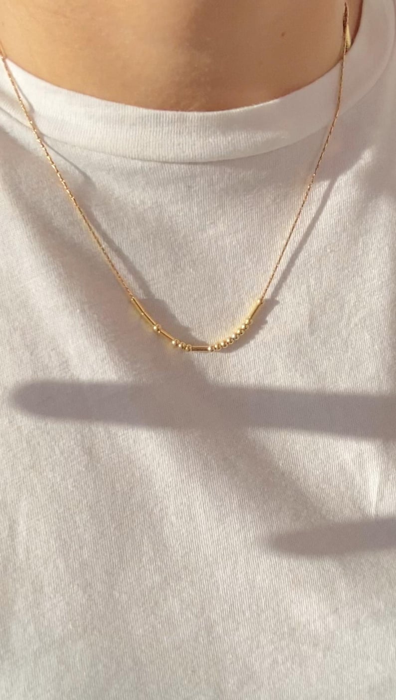 Custom Beaded Morse Code Necklace - camillaboutiqueshop