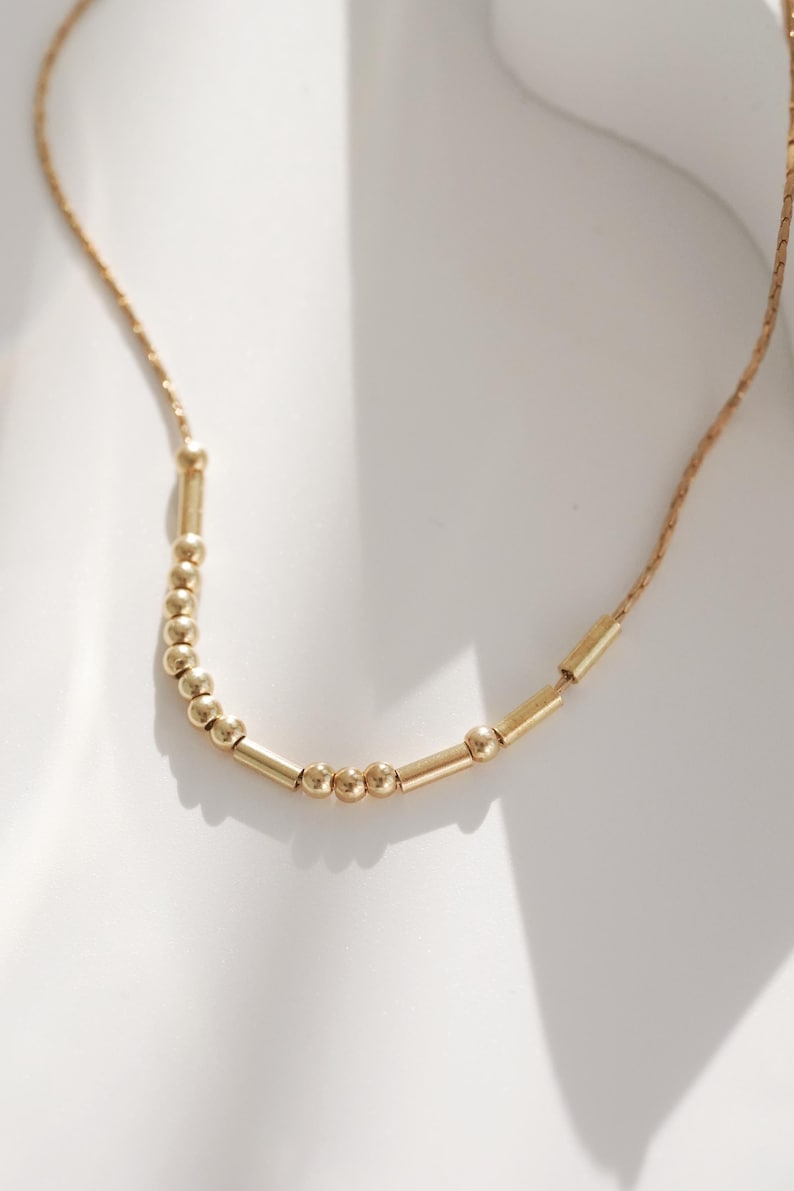 Custom Beaded Morse Code Necklace - camillaboutiqueshop